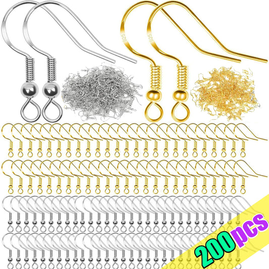 8000 pcs DIY Earring Findings Earrings Clasps Hooks Stainless Steel Hypoallergenic Earring Making Accessories Hook Earwire
