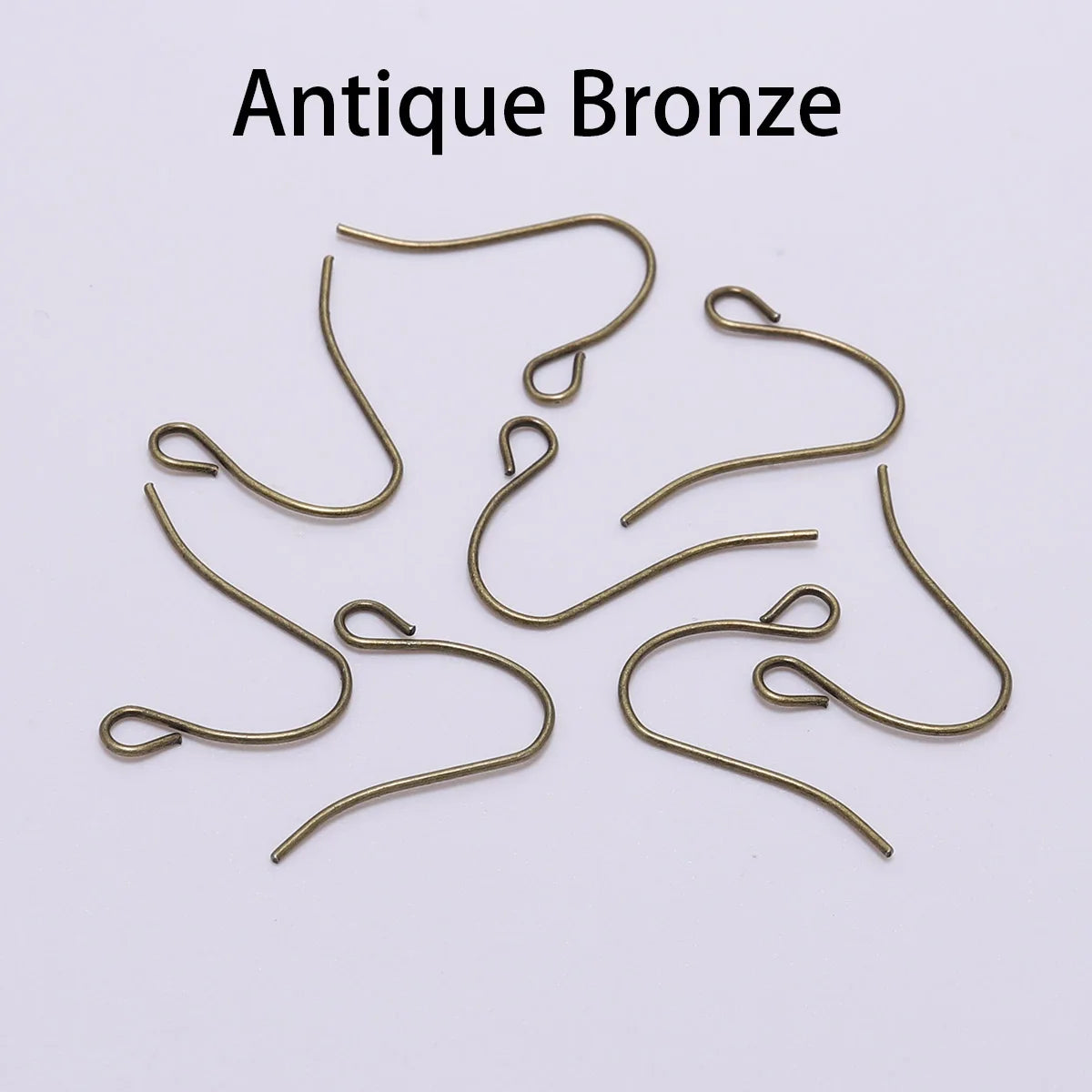 100Pcs 19*18mm Earring Components Hooks Twist Gold Bronze Ear Hook Clasps Earring Wires Findings For DIY Jewelry Making