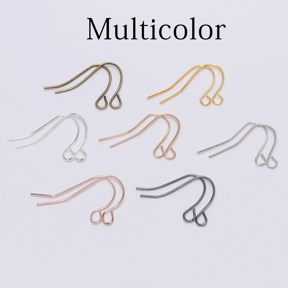 100Pcs 19*18mm Earring Components Hooks Twist Gold Bronze Ear Hook Clasps Earring Wires Findings For DIY Jewelry Making