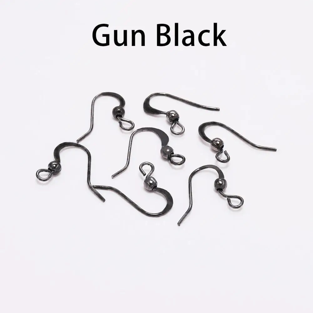 100Pcs 19*18mm Earring Components Hooks Twist Gold Bronze Ear Hook Clasps Earring Wires Findings For DIY Jewelry Making