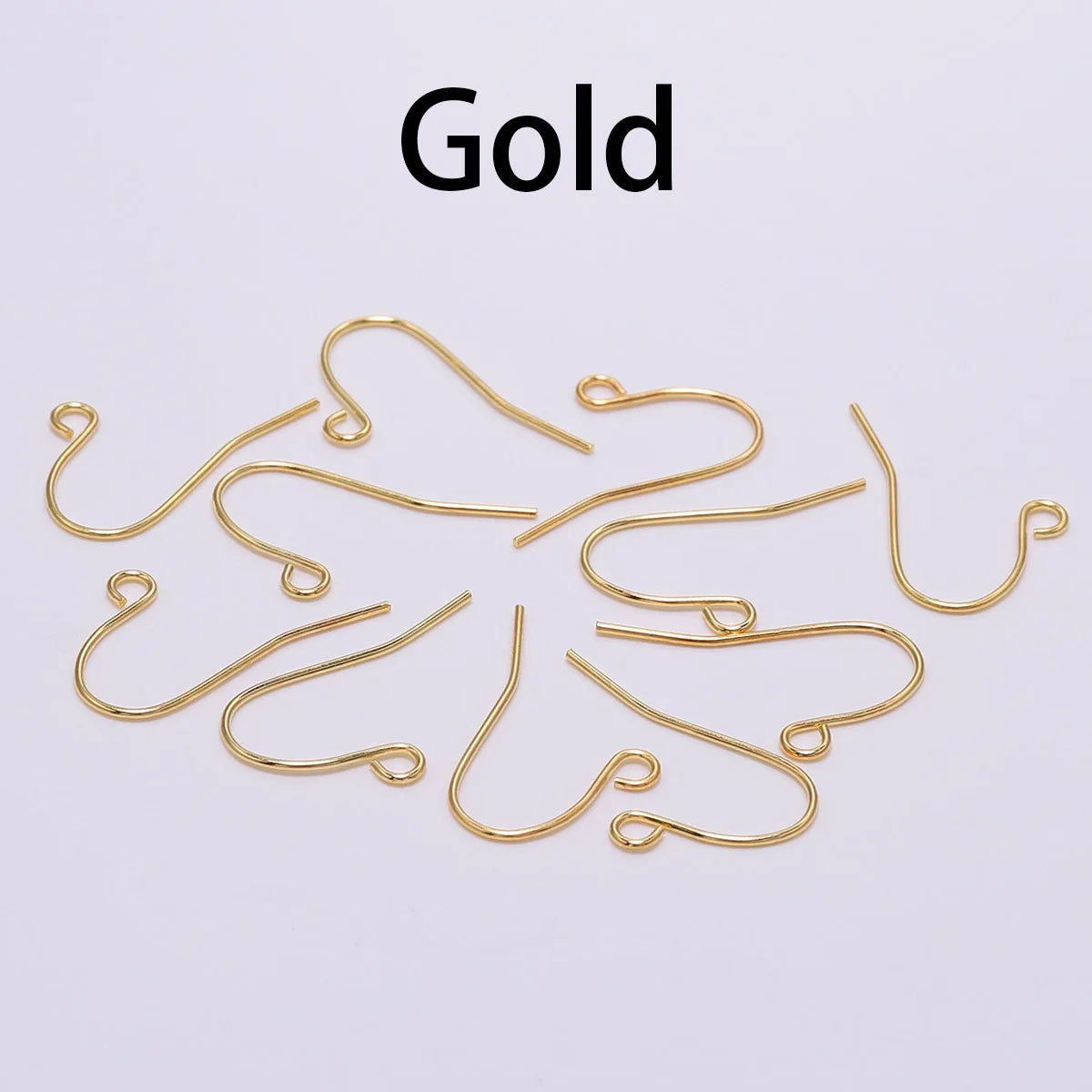 100Pcs 19*18mm Earring Components Hooks Twist Gold Bronze Ear Hook Clasps Earring Wires Findings For DIY Jewelry Making