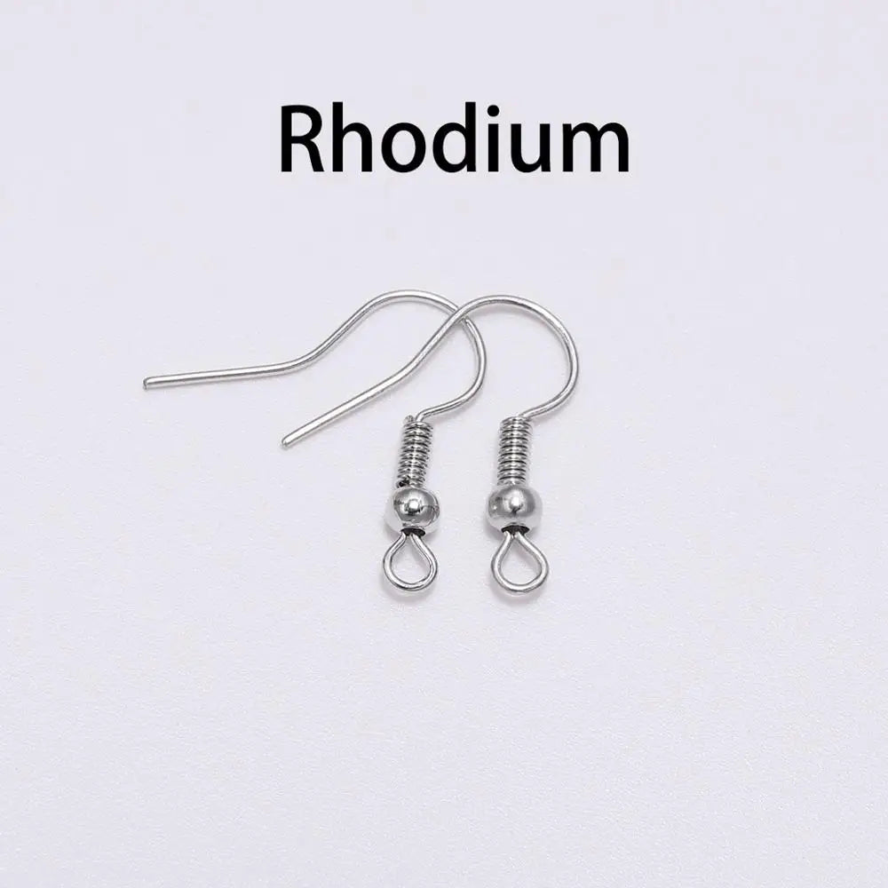 100pcs 17x20mm Earring Findings Earrings Clasps Hooks Fittings DIY Jewelry Crafts Making Alloy Hook Drop Earrings Accessories