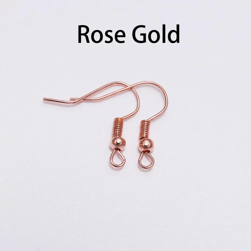 100pcs 17x20mm Earring Findings Earrings Clasps Hooks Fittings DIY Jewelry Crafts Making Alloy Hook Drop Earrings Accessories