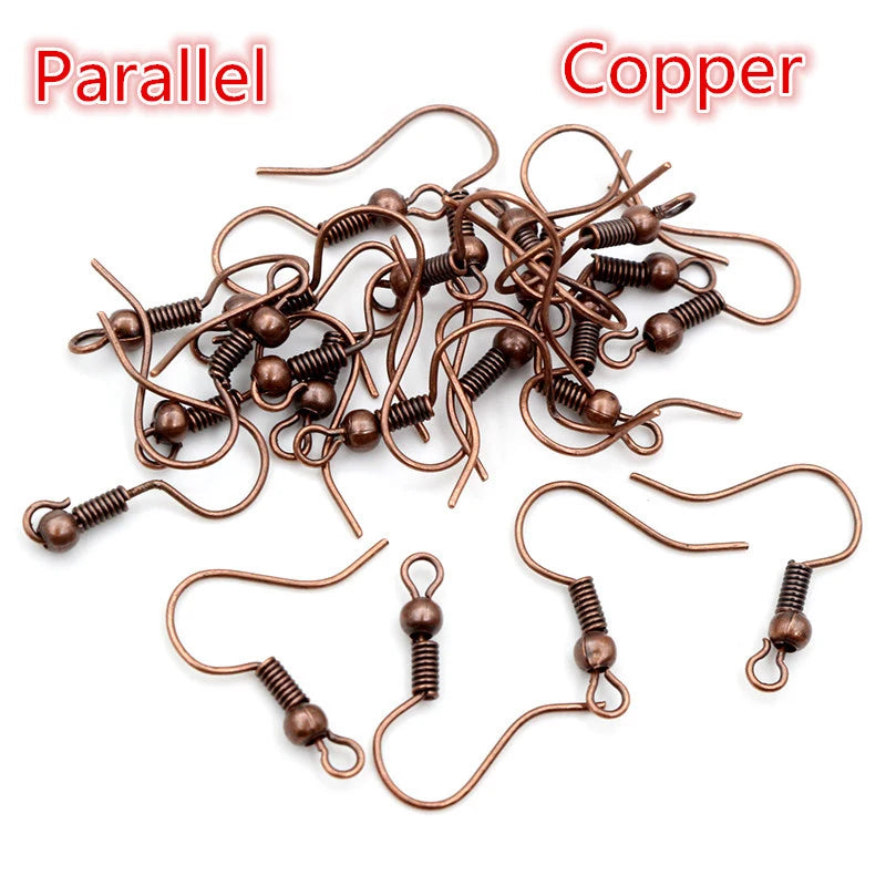 100pcs 20*17mm Gold Antique bronze Ear Hooks Earrings Clasps Findings Earring Wires For Jewelry Making Supplies Wholesale