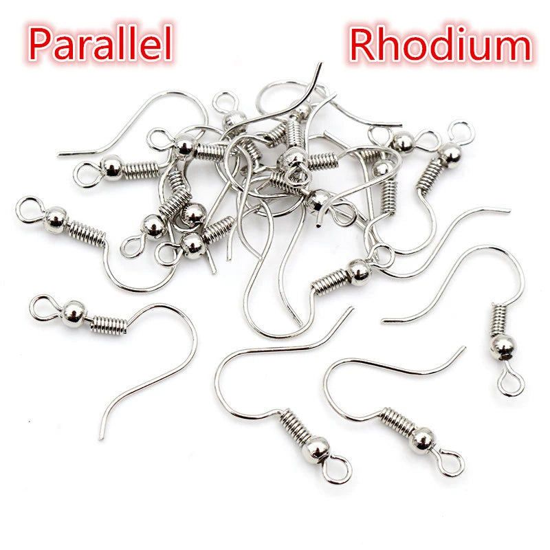 100pcs 20*17mm Gold Antique bronze Ear Hooks Earrings Clasps Findings Earring Wires For Jewelry Making Supplies Wholesale