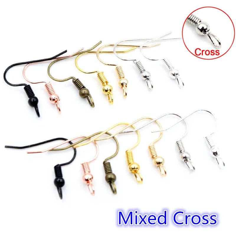 100pcs 20*17mm Gold Antique bronze Ear Hooks Earrings Clasps Findings Earring Wires For Jewelry Making Supplies Wholesale