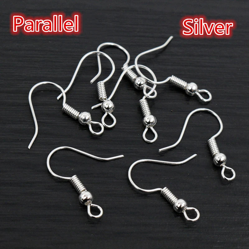 100pcs 20*17mm Gold Antique bronze Ear Hooks Earrings Clasps Findings Earring Wires For Jewelry Making Supplies Wholesale