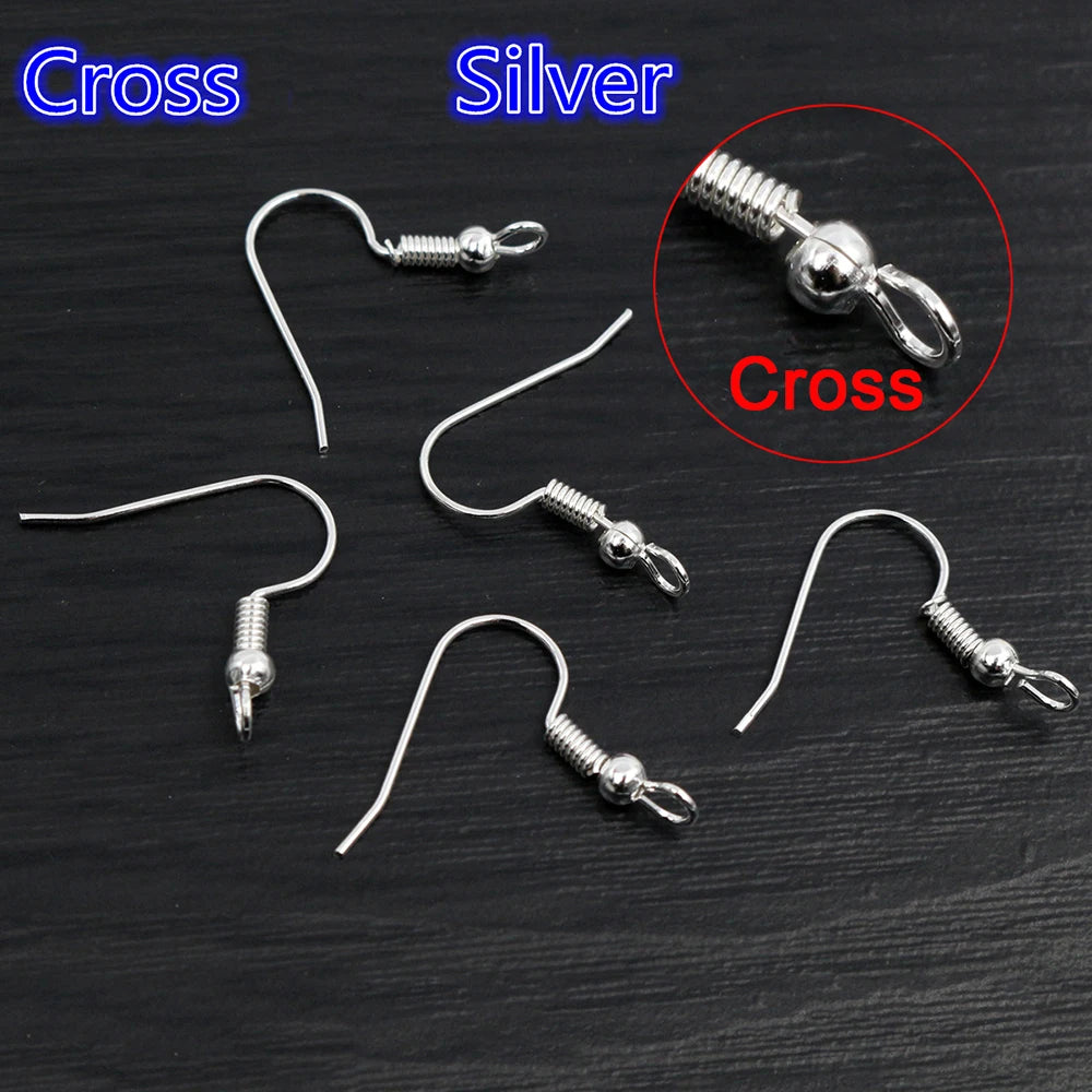100pcs 20*17mm Gold Antique bronze Ear Hooks Earrings Clasps Findings Earring Wires For Jewelry Making Supplies Wholesale