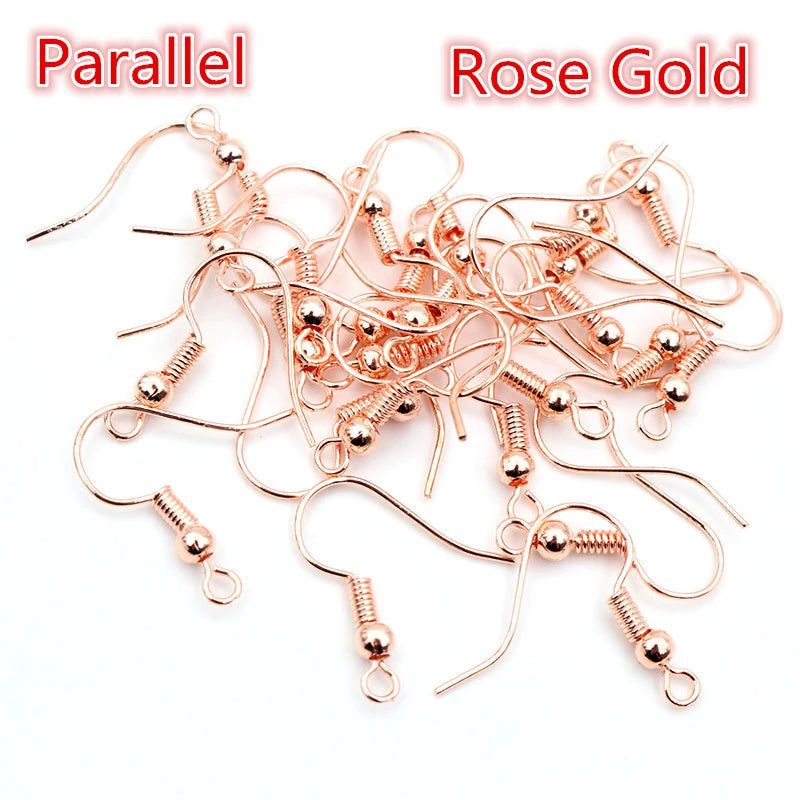 100pcs 20*17mm Gold Antique bronze Ear Hooks Earrings Clasps Findings Earring Wires For Jewelry Making Supplies Wholesale