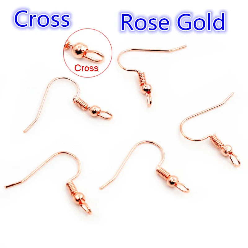 100pcs 20*17mm Gold Antique bronze Ear Hooks Earrings Clasps Findings Earring Wires For Jewelry Making Supplies Wholesale