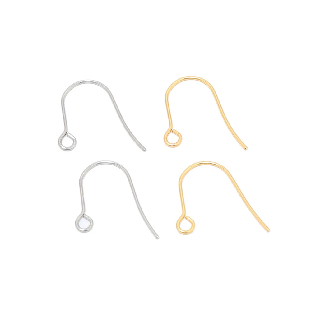 100pcs Stainless Steel Earring Hooks Classic Ear Wires for Crafts Earring Findings Diy Jewelry Accessories Wholesale