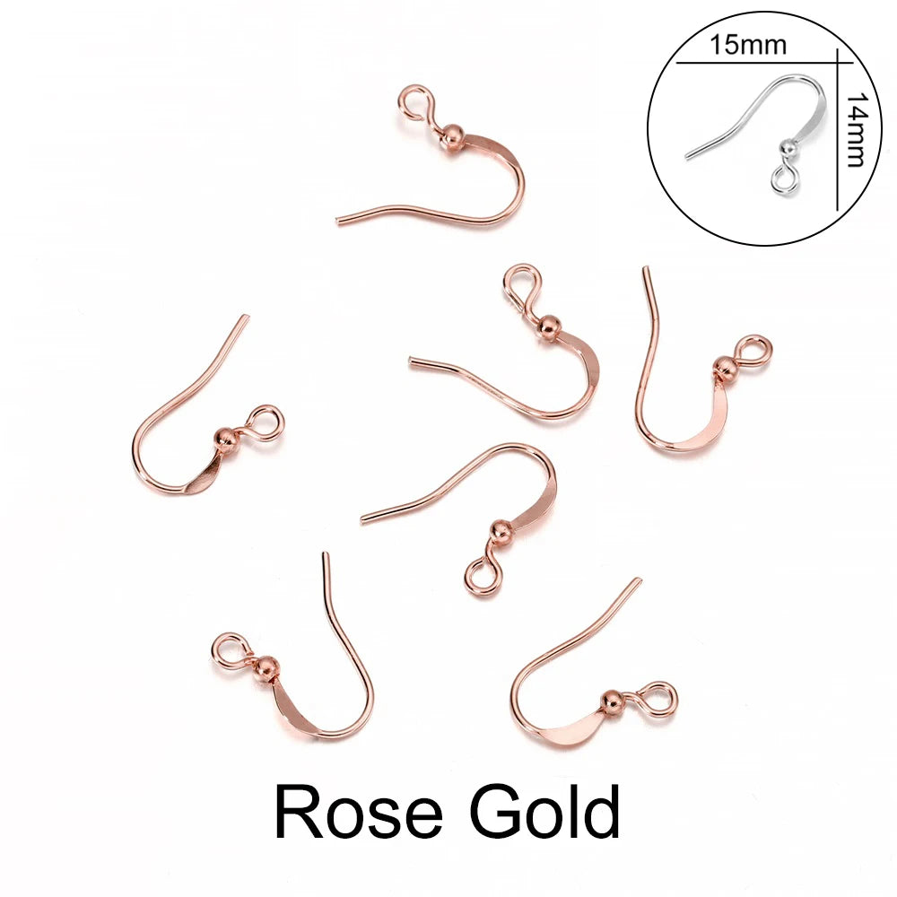 100pcs/lot 20*17mm 10 Color Iron Bead Charms Earring Wires With Ear Hook Earrings Clasp Findings Supplies For Jewelry Making DIY