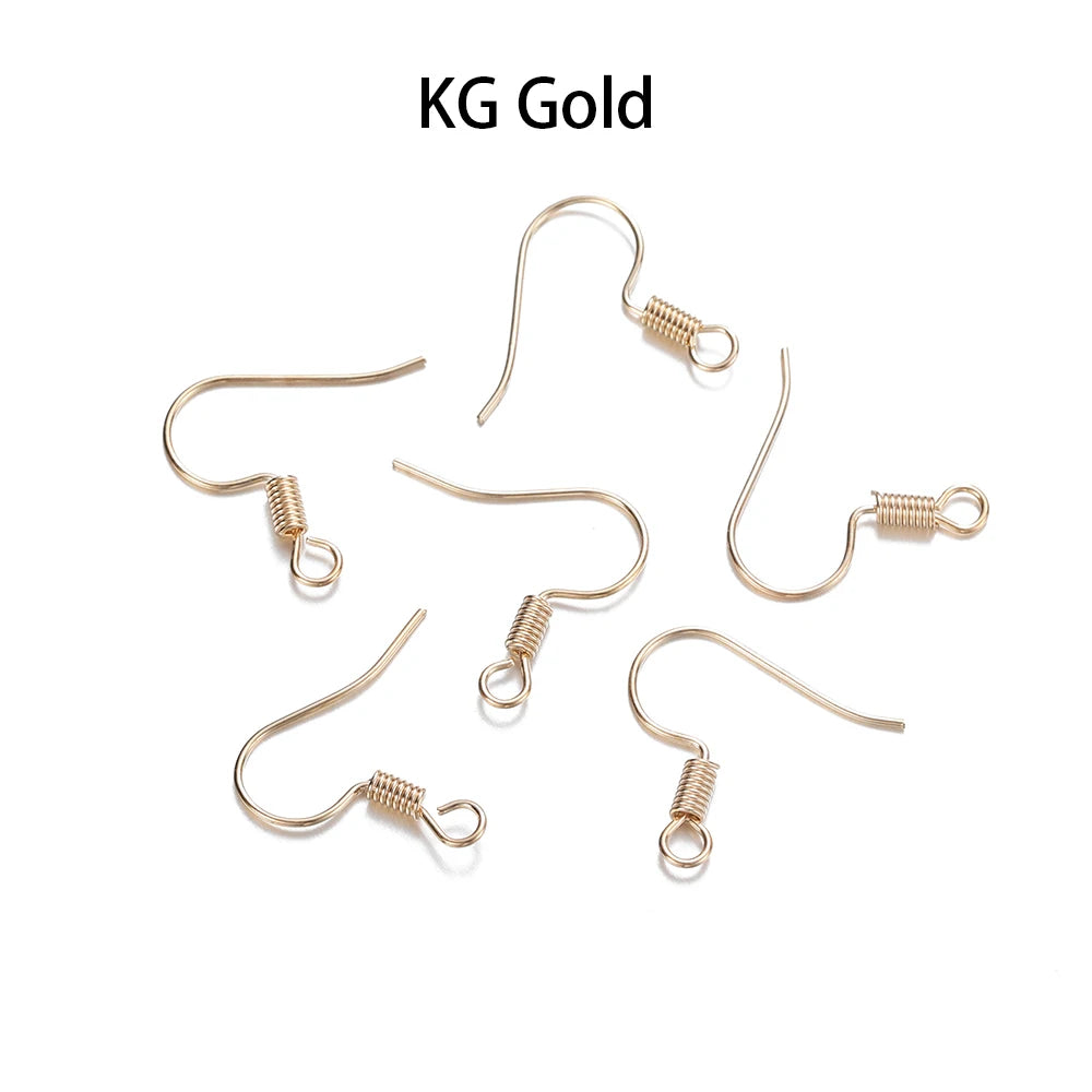 100pcs/lot 20*17mm 10 Color Iron Bead Charms Earring Wires With Ear Hook Earrings Clasp Findings Supplies For Jewelry Making DIY