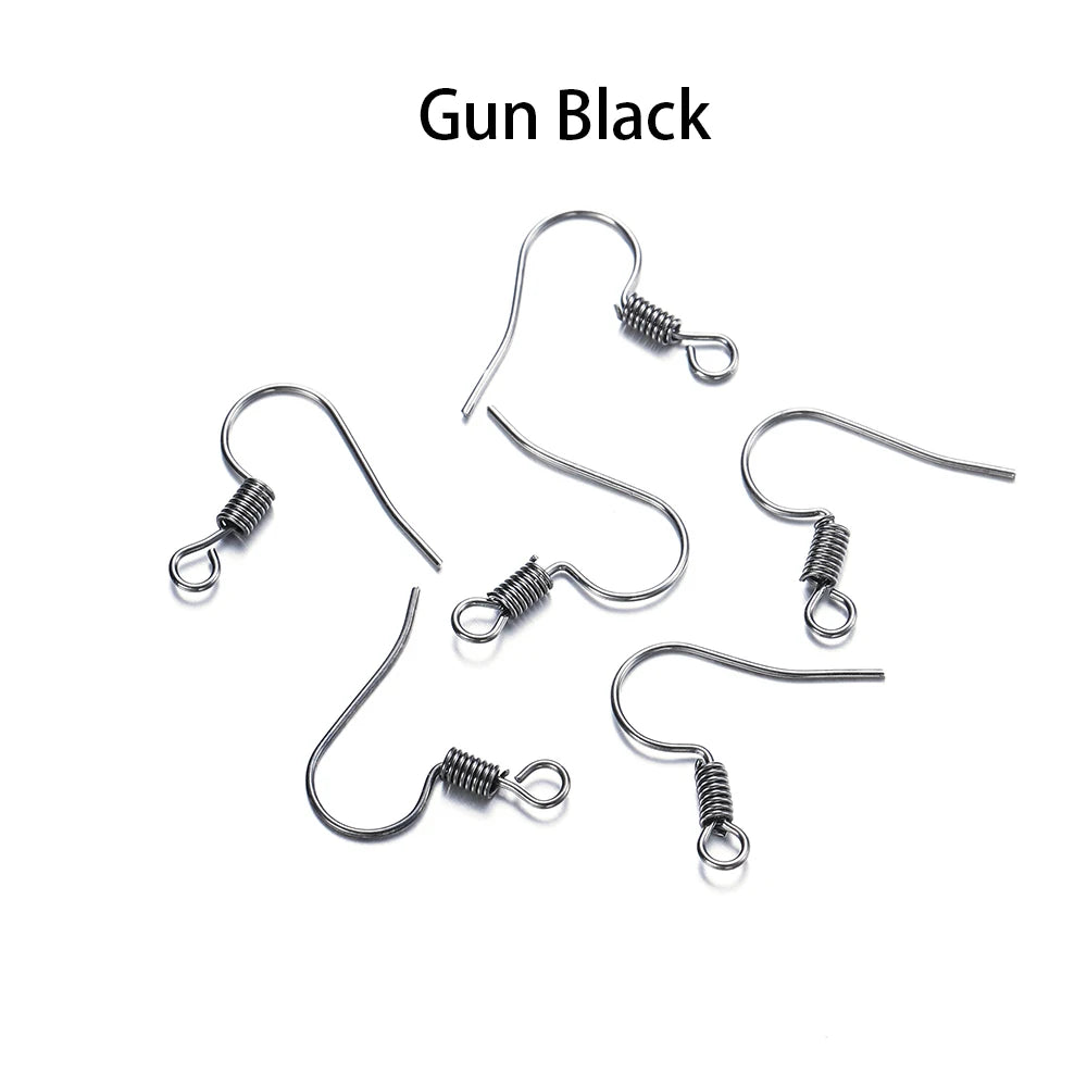 100pcs/lot 20*17mm 10 Color Iron Bead Charms Earring Wires With Ear Hook Earrings Clasp Findings Supplies For Jewelry Making DIY