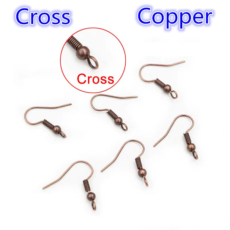 100pcs/lot 20x17mm 2-Styles Metal Earrings Clasp Hooks Fittings DIY Jewelry Making Findings Accessories Earwire Hook Ear Jewelry