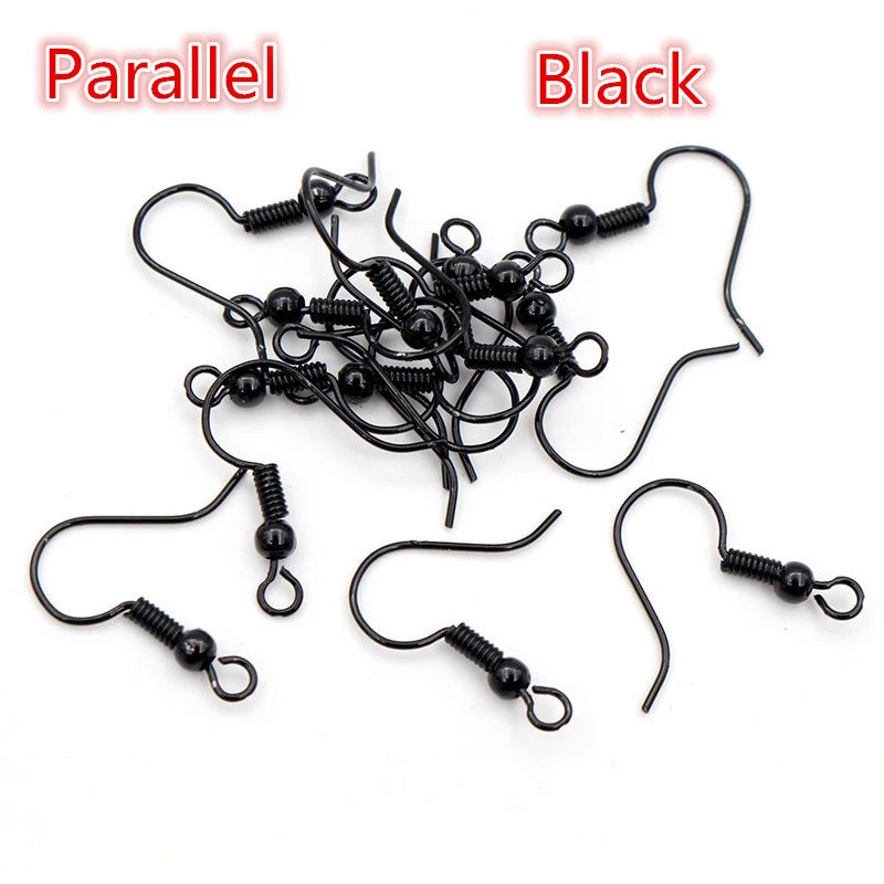 100pcs/lot 20x17mm 2-Styles Metal Earrings Clasp Hooks Fittings DIY Jewelry Making Findings Accessories Earwire Hook Ear Jewelry