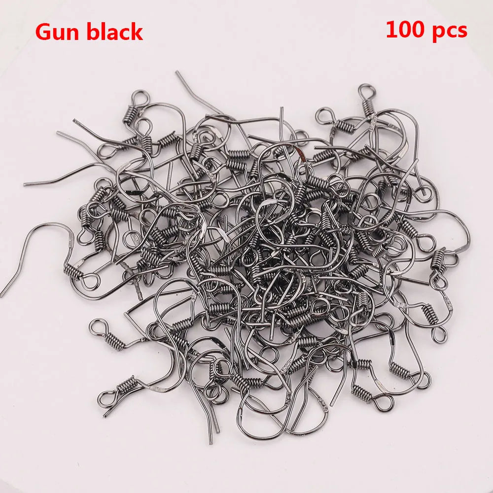 100pcs/lot Ear Wires Earrings Hooks for Jewelry Earrings Making Supplies DIY Wholesale Accessories earring making supplies