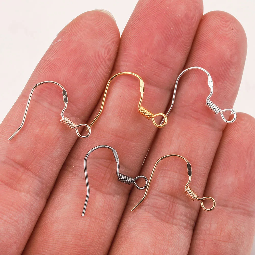 100pcs/lot Ear Wires Earrings Hooks for Jewelry Earrings Making Supplies DIY Wholesale Accessories earring making supplies