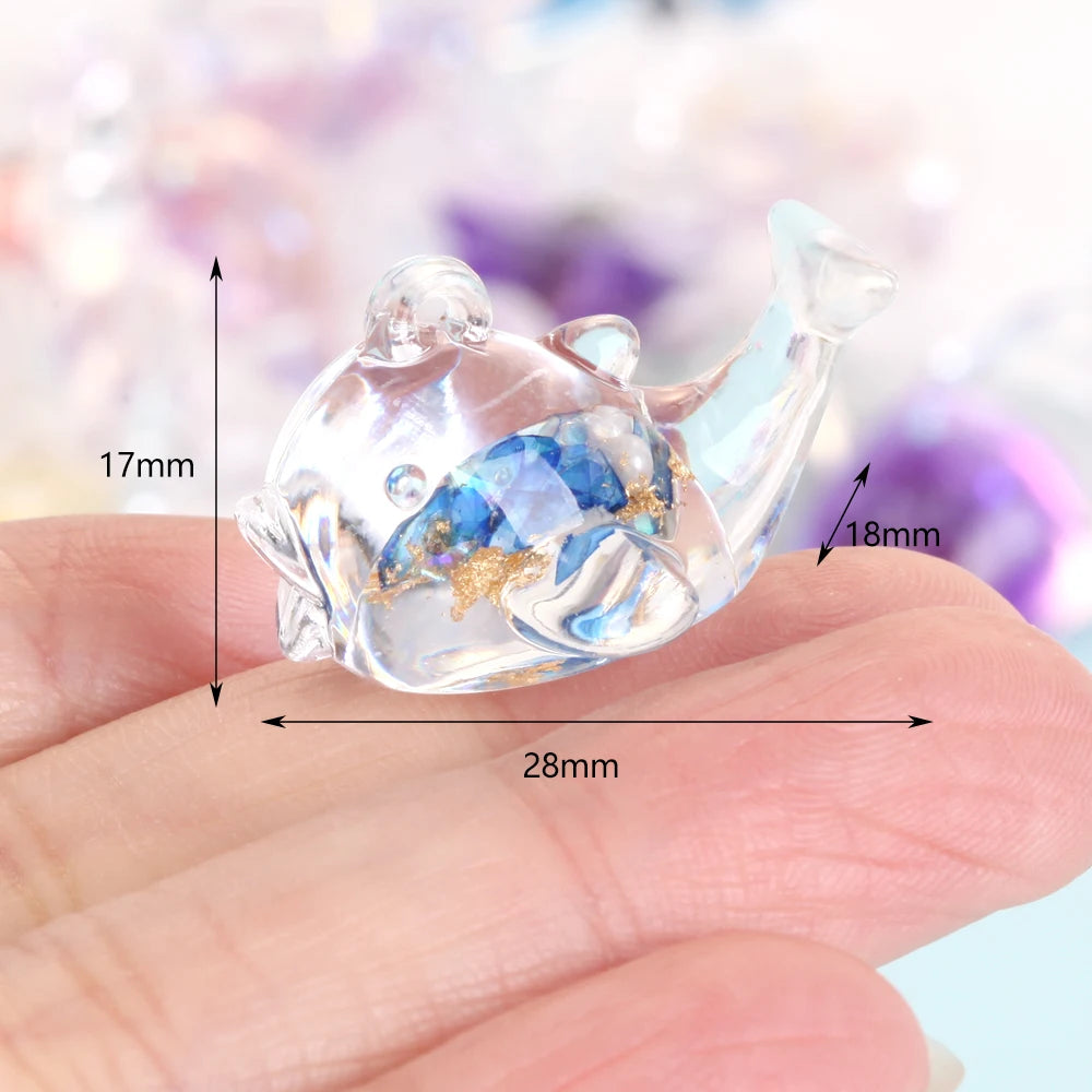 50Pcs/Lot Duck Star Ocean Animal Random Resin Charms Pendant Beads For Jewelry Making Findings DIY Bracelet Earring Accessories