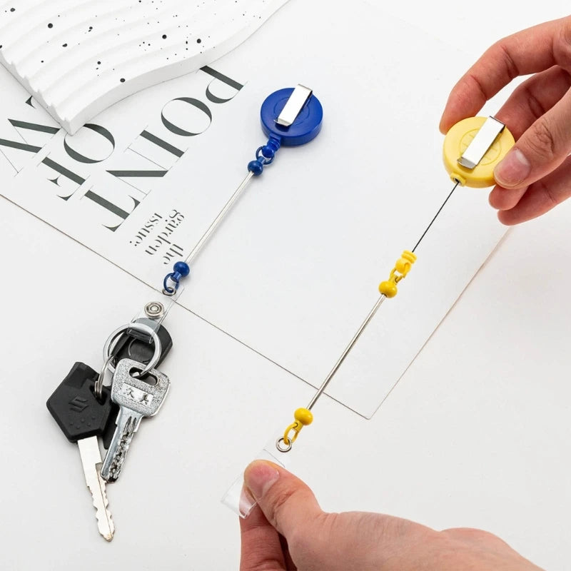 10pcCustomizable Beadable Keyring Stylish Beaded Keychain with Retractable Clasp