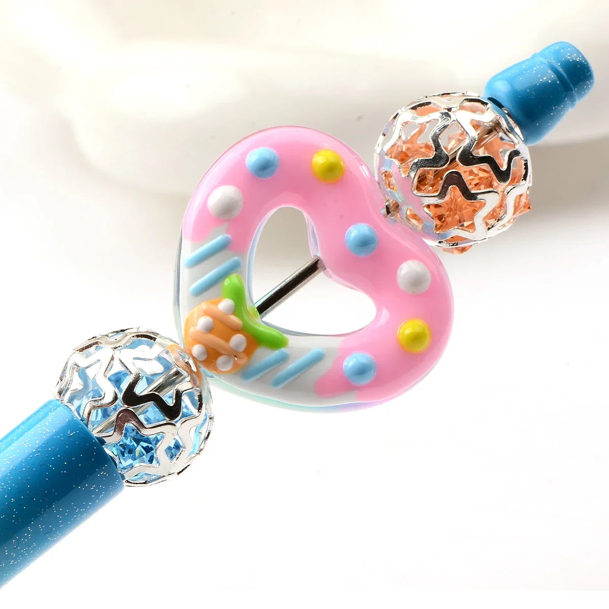 10pcs Hollow Five-pointed Star Metal Ball Beads Charm DIY Necklace Bracelet Accessories Jewelry Findings