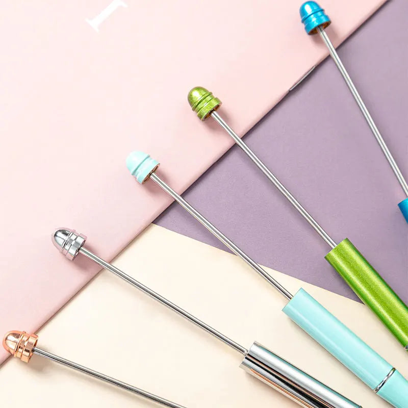 15Pcs DIY Beads Pencil Beaded Colorful Metal Pencil No Ink Ever Lasting Pencils For Kids School Supplies