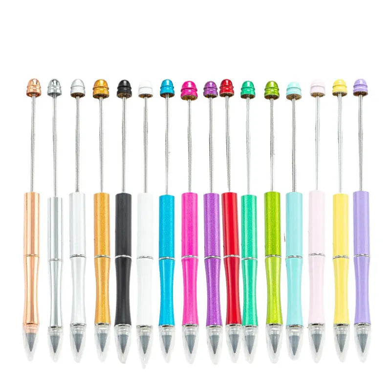 15Pcs DIY Beads Pencil Beaded Colorful Metal Pencil No Ink Ever Lasting Pencils For Kids School Supplies