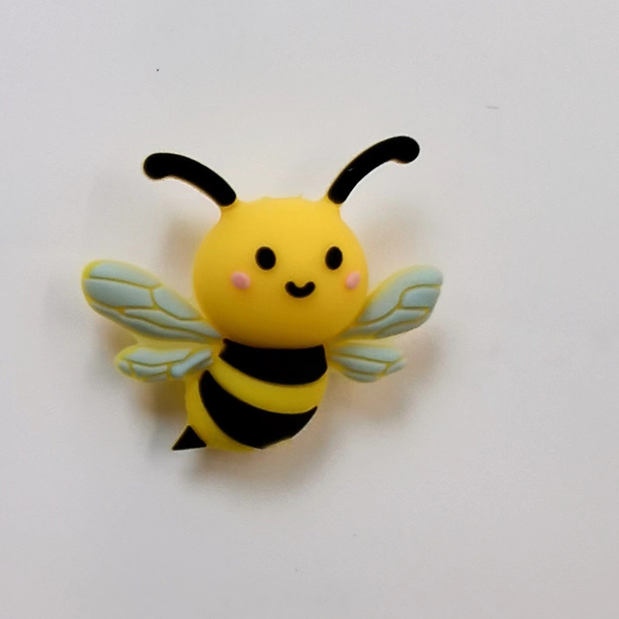 15pcs New Bee 3D Silicone Cartoon DYI Beads Suitable for DIY Keychains, Necklace Pendants, Pen Hanging Decorations, and Craft Accessories