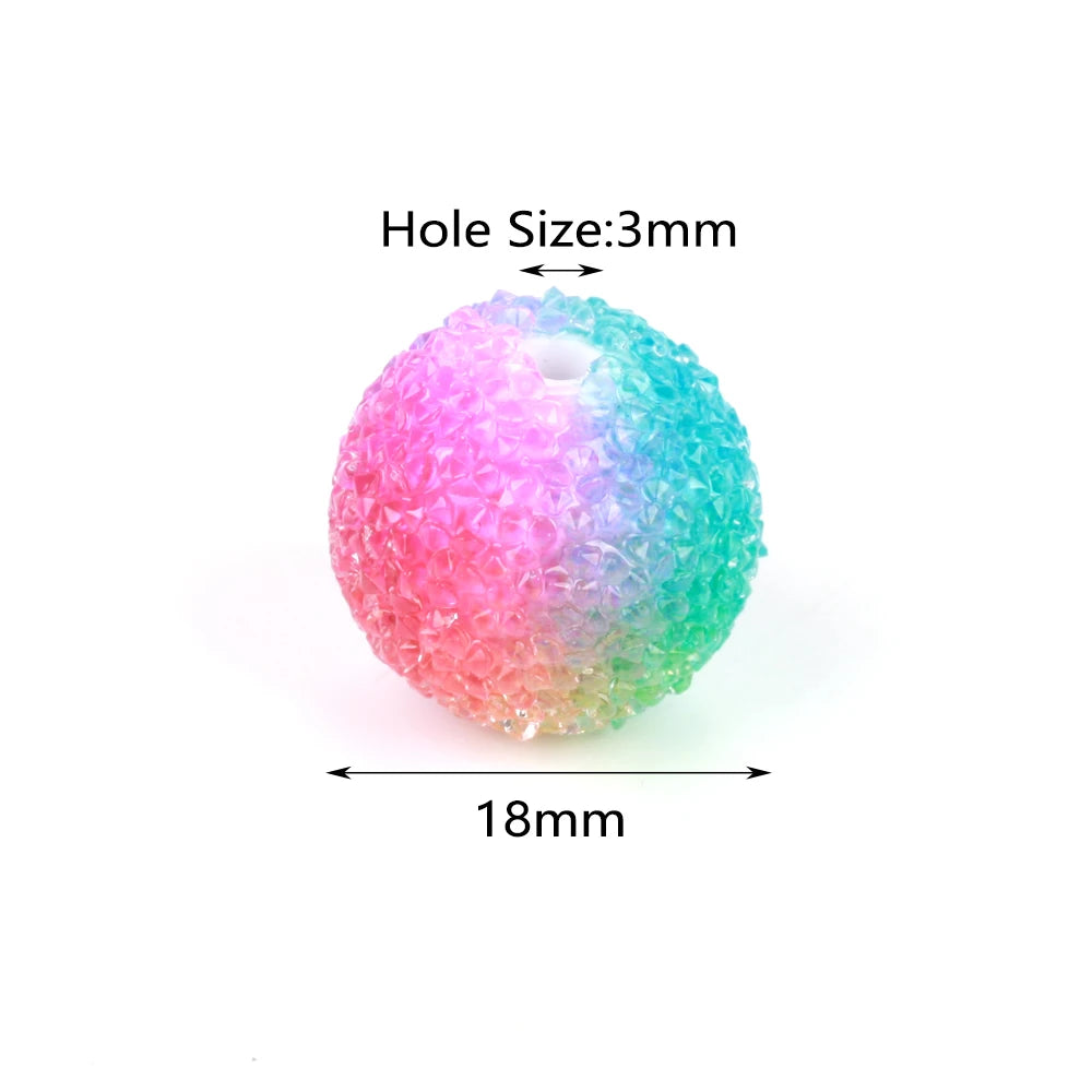 18mm 100pcs Charm Colored Sugar Ball Polymer Clay Beads For Jewelry Making DIY Handmade Necklace Bracelet Earring Accessories