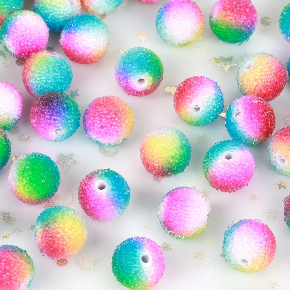 18mm 100pcs Charm Colored Sugar Ball Polymer Clay Beads For Jewelry Making DIY Handmade Necklace Bracelet Earring Accessories