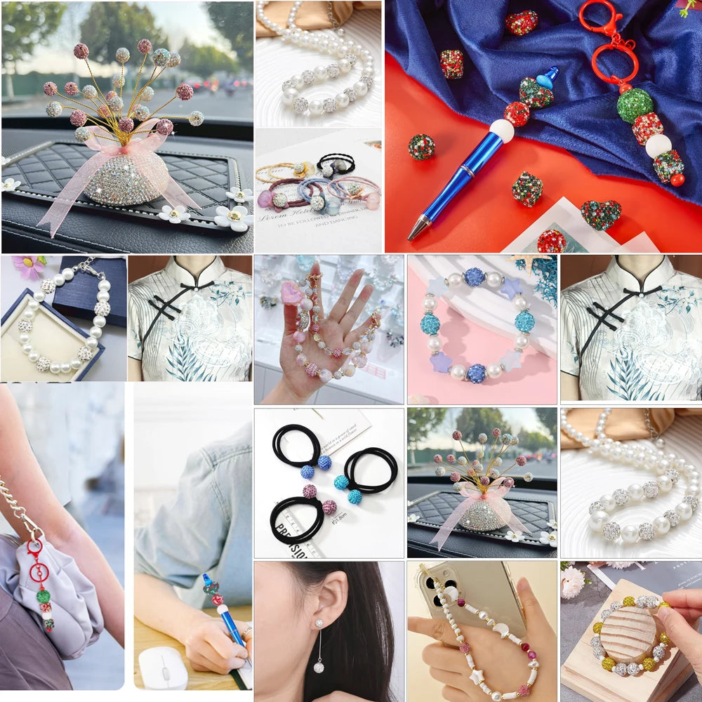 18mm 100pcs Charm Colored Sugar Ball Polymer Clay Beads For Jewelry Making DIY Handmade Necklace Bracelet Earring Accessories