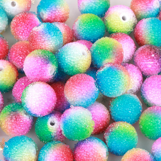 18mm 100pcs Charm Colored Sugar Ball Polymer Clay Beads For Jewelry Making DIY Handmade Necklace Bracelet Earring Accessories