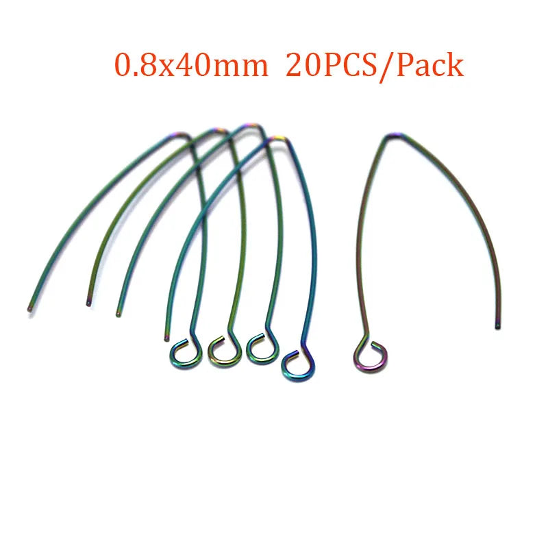 20-30PCS Stainless Steel Hypoallergenic Earring Hooks Findings Black Plated Earrings Clasp Wire For DIY Jewelry Making Supplier