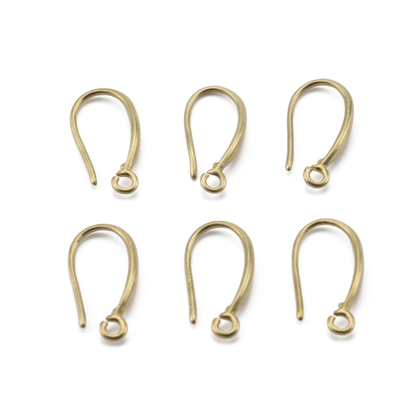 20Pcs Raw Brass Simple Earring Hooks Wire Connectors Findings Clasps For DIY Handmade Dangle Earrings Jewelry Making Accessories