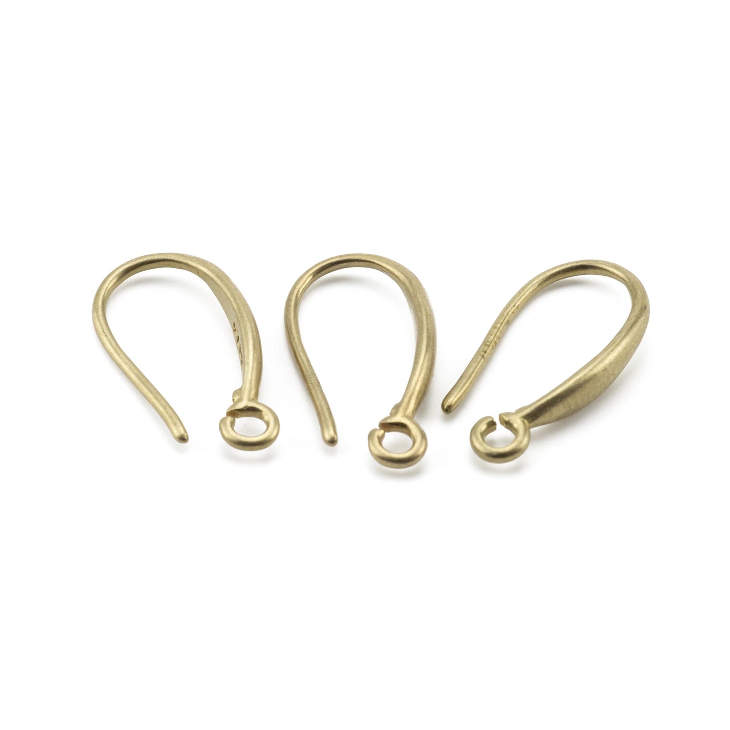 20Pcs Raw Brass Simple Earring Hooks Wire Connectors Findings Clasps For DIY Handmade Dangle Earrings Jewelry Making Accessories