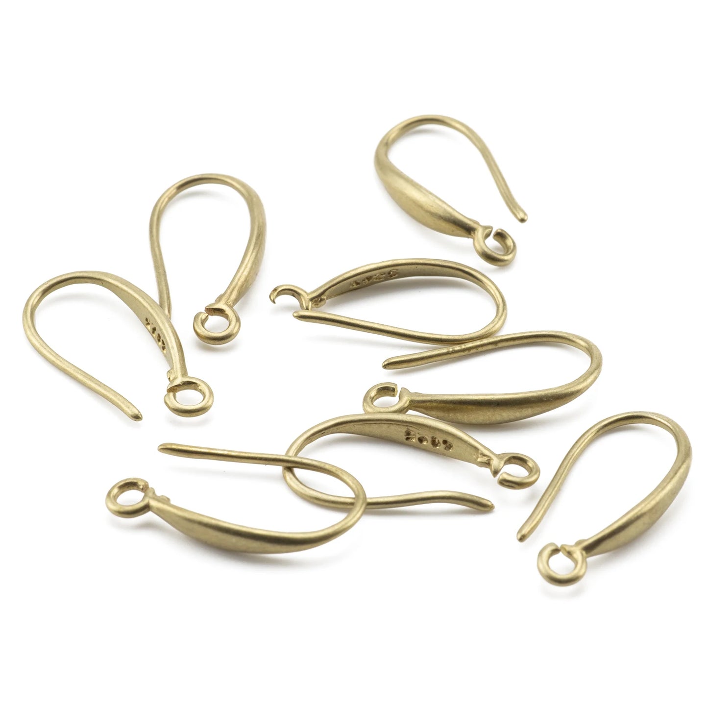 20Pcs Raw Brass Simple Earring Hooks Wire Connectors Findings Clasps For DIY Handmade Dangle Earrings Jewelry Making Accessories