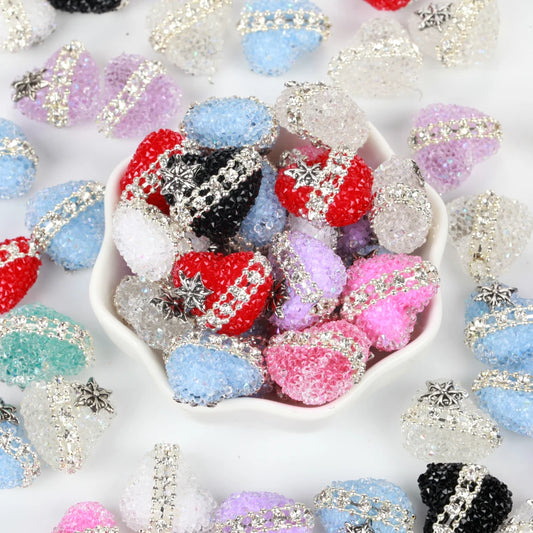 20X17mm 1/3/5pcs Star Love Heart Acrylic Beads For Jewelry Making DIY Necklace Bracelets Earring Accessories Valentine's Day