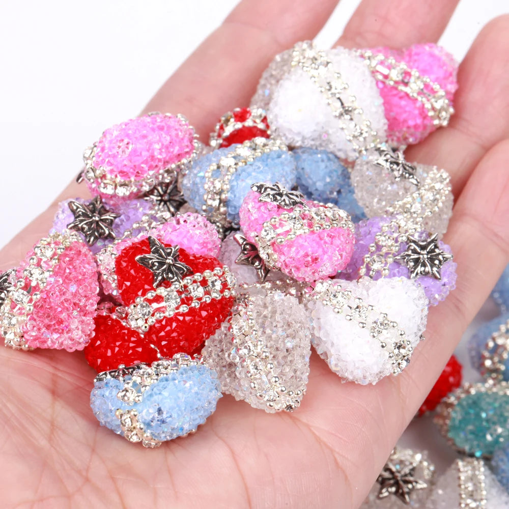 20X17mm 1/3/5pcs Star Love Heart Acrylic Beads For Jewelry Making DIY Necklace Bracelets Earring Accessories Valentine's Day