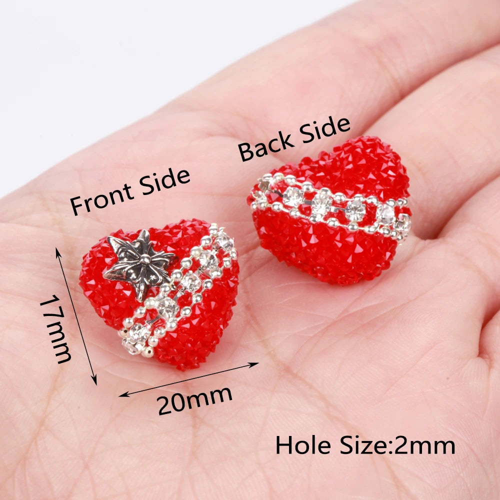 20X17mm 1/3/5pcs Star Love Heart Acrylic Beads For Jewelry Making DIY Necklace Bracelets Earring Accessories Valentine's Day