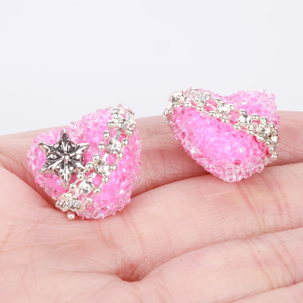 20X17mm 1/3/5pcs Star Love Heart Acrylic Beads For Jewelry Making DIY Necklace Bracelets Earring Accessories Valentine's Day