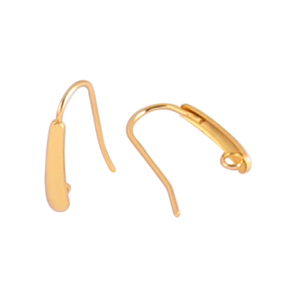 20pcs Stainless Steel Ear Hook Findings DIY Clasps Hooks Earwire Jewelry For Making Earring Supplies Accessories