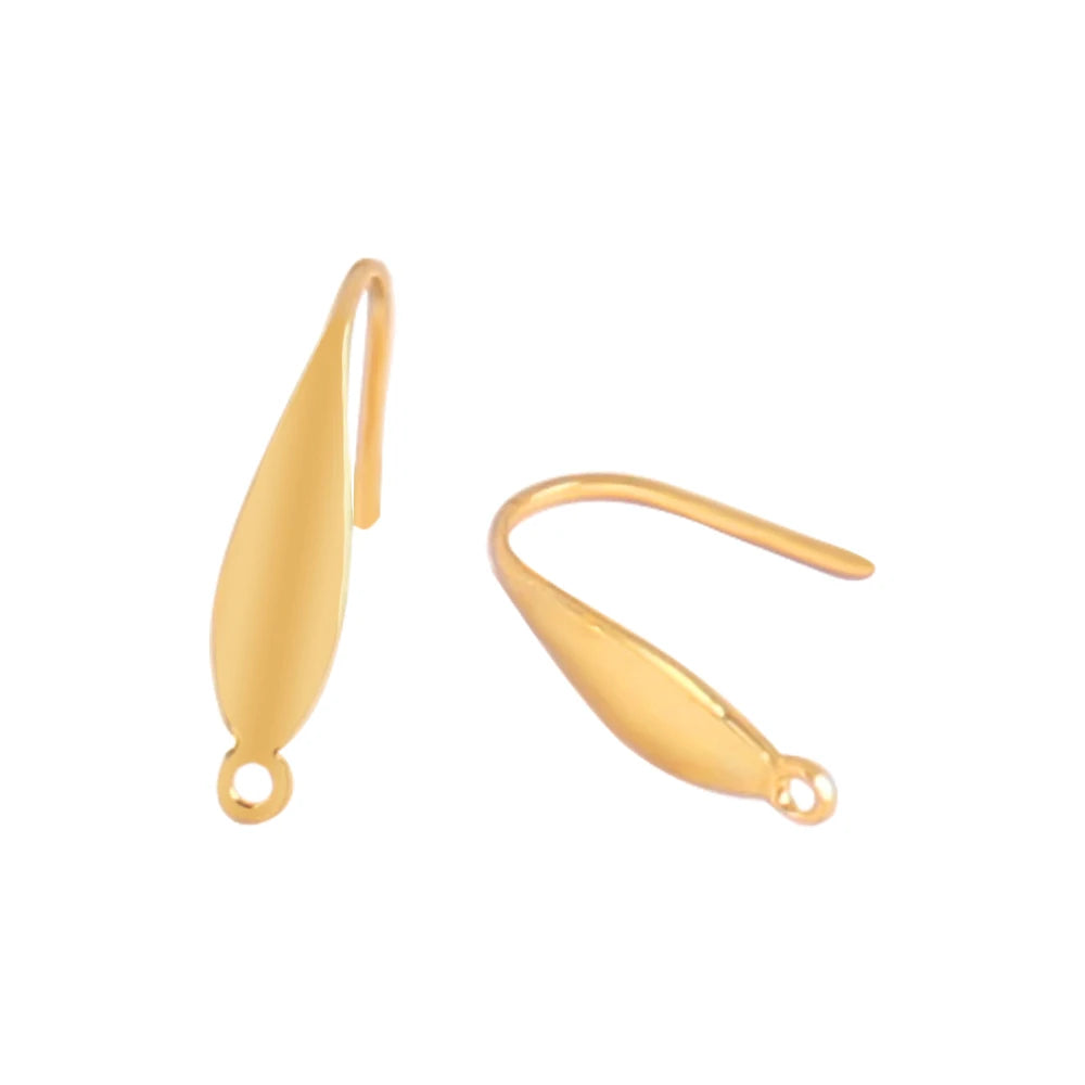 20pcs Stainless Steel Ear Hook Findings DIY Clasps Hooks Earwire Jewelry For Making Earring Supplies Accessories