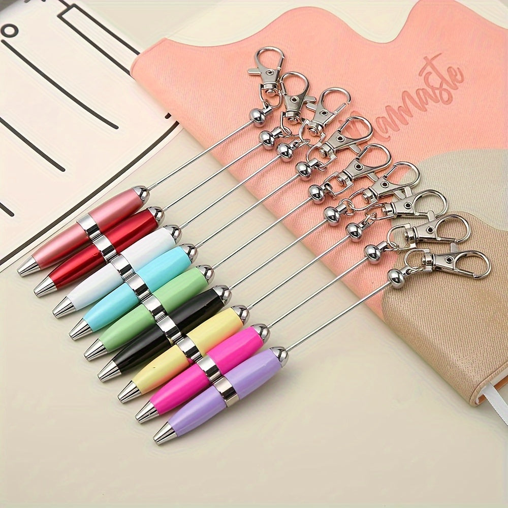 10pcs, 10pcs Bead Mini Pen Office Student Portable Pocket Pen Bead Metal Ballpoint Pen Suitable for ages 14 and above