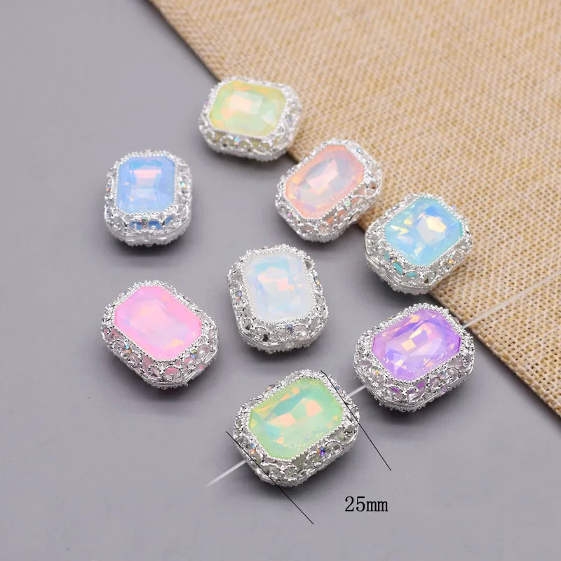 10pcs /bag Handmade Metal Alloy Heart Butterfly Bow tie Clover Beads for Jewelry Making DIY Phone Chain Bead Pen Accessories
