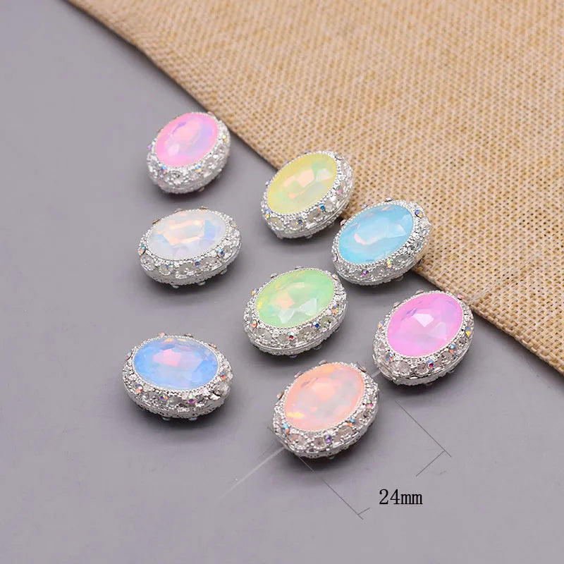 10pcs /bag Handmade Metal Alloy Heart Butterfly Bow tie Clover Beads for Jewelry Making DIY Phone Chain Bead Pen Accessories
