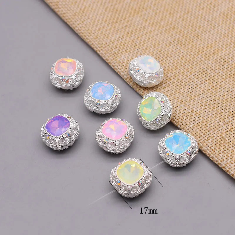 10pcs /bag Handmade Metal Alloy Heart Butterfly Bow tie Clover Beads for Jewelry Making DIY Phone Chain Bead Pen Accessories