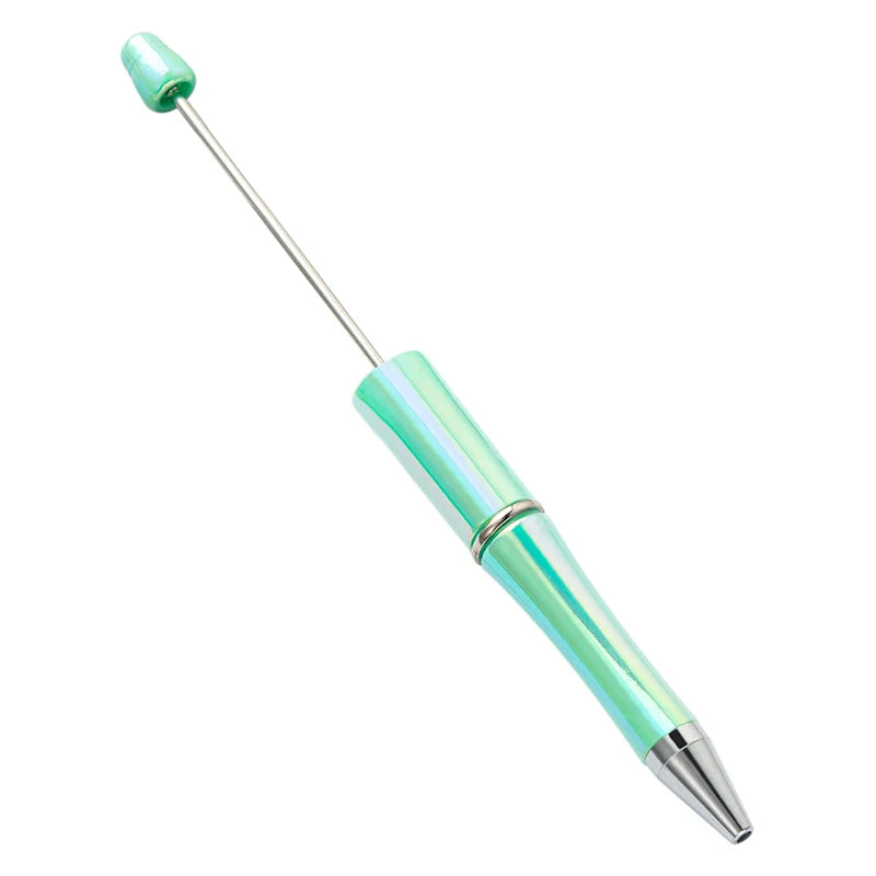 10Pcs UV Gradient Bead Pens Wholesale Students Diy Handmade Plastic Beadable Pen Plastic Ballpoint Pen
