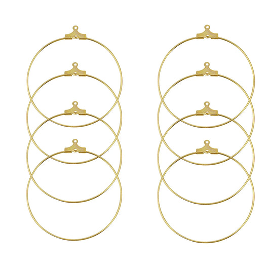 30pcs/Lot 30-40mm Big Round Hoops Earrings Dangle Clasp Ear Wires Hooks DIY Circle Earring Findings Jewelry Making Accessories