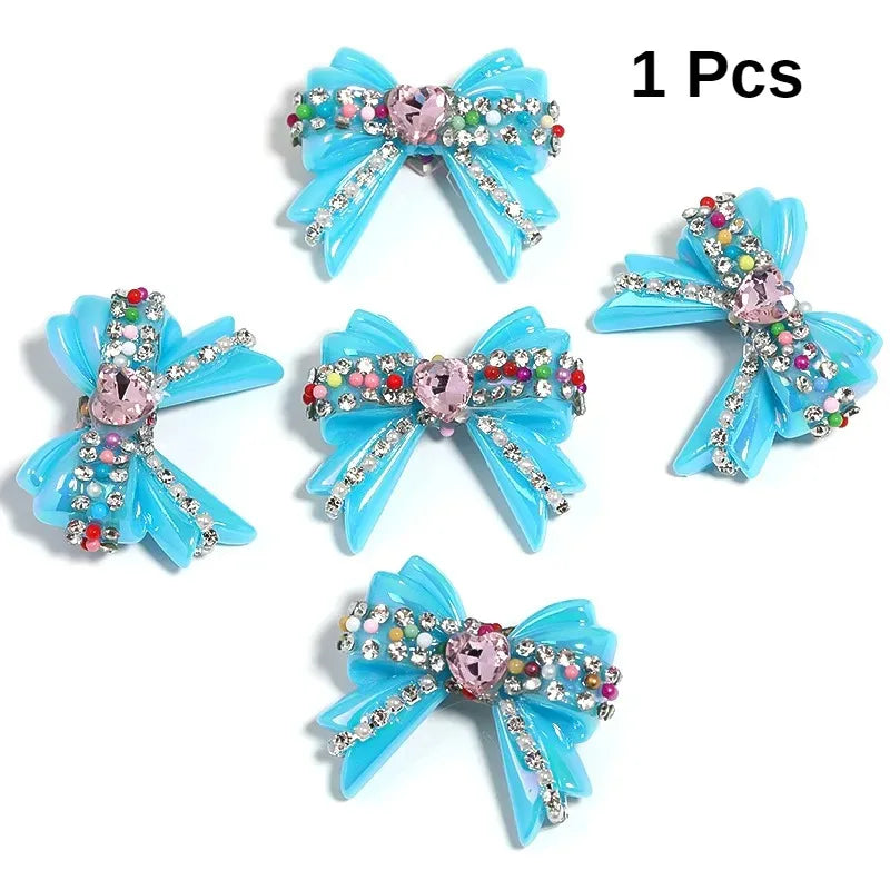 1pcs 32*37mm UV Coated Love Chain Bow Acrylic Beads DIY Pen Bead Phone Keychain Necklace Earring Bracelet Jewelry Making Accessories