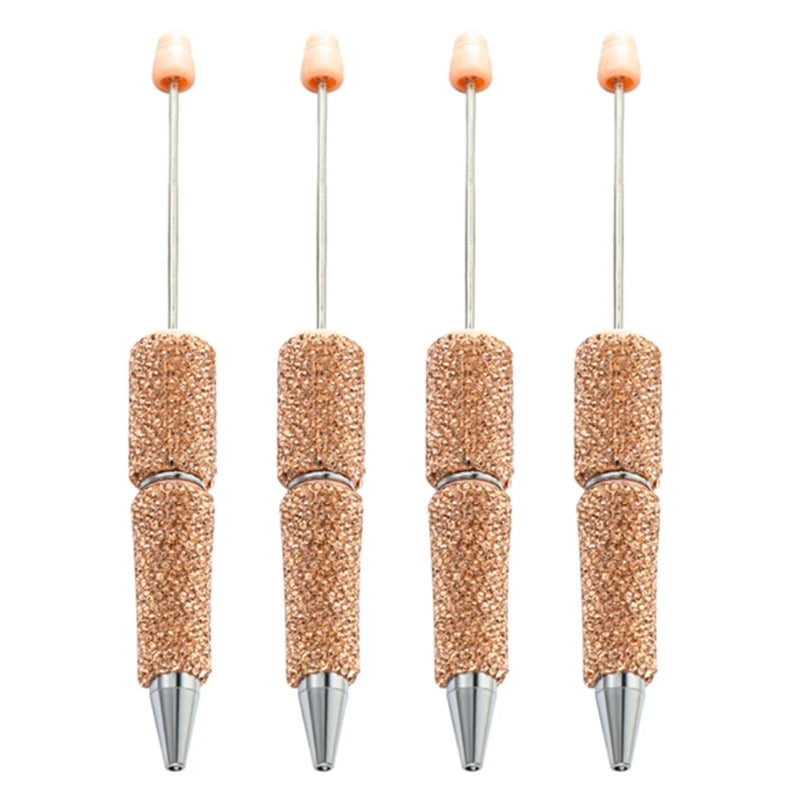 1 Pcs Beadable Ballpoint Pen Pen Smooth Writing Pen 1.0mm Rhinestones Bead Pen Stationery Pen for School